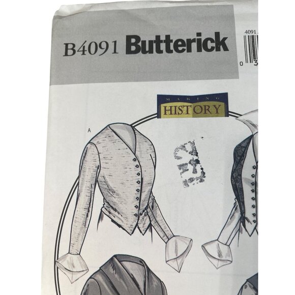 Butterick B4091 Basque Shirt Sewing Pattern Size 18 20 22 Historical UNCUT NEW - Picture 2 of 7